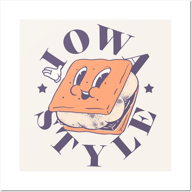 S'more IOWA STYLE | Iowa State Signature Food | SMORE Marshmallow Wall Art by anycolordesigns